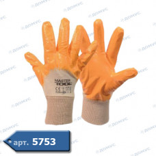 Рукавички INTERTOOL б/п трикотаж, нітрил (жовті) (SP-0109/0110)  (Імпорт)