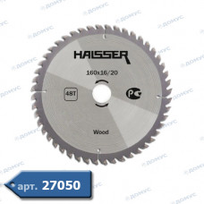 Коло по дереву HAISSER 160x16/20 48зуб. (HS109027/4311622) (Імпорт)