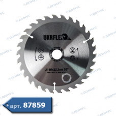 Коло по дереву UKRFlex 180х22х30Z (кільце 20мм) з напайкою (Імпорт)
